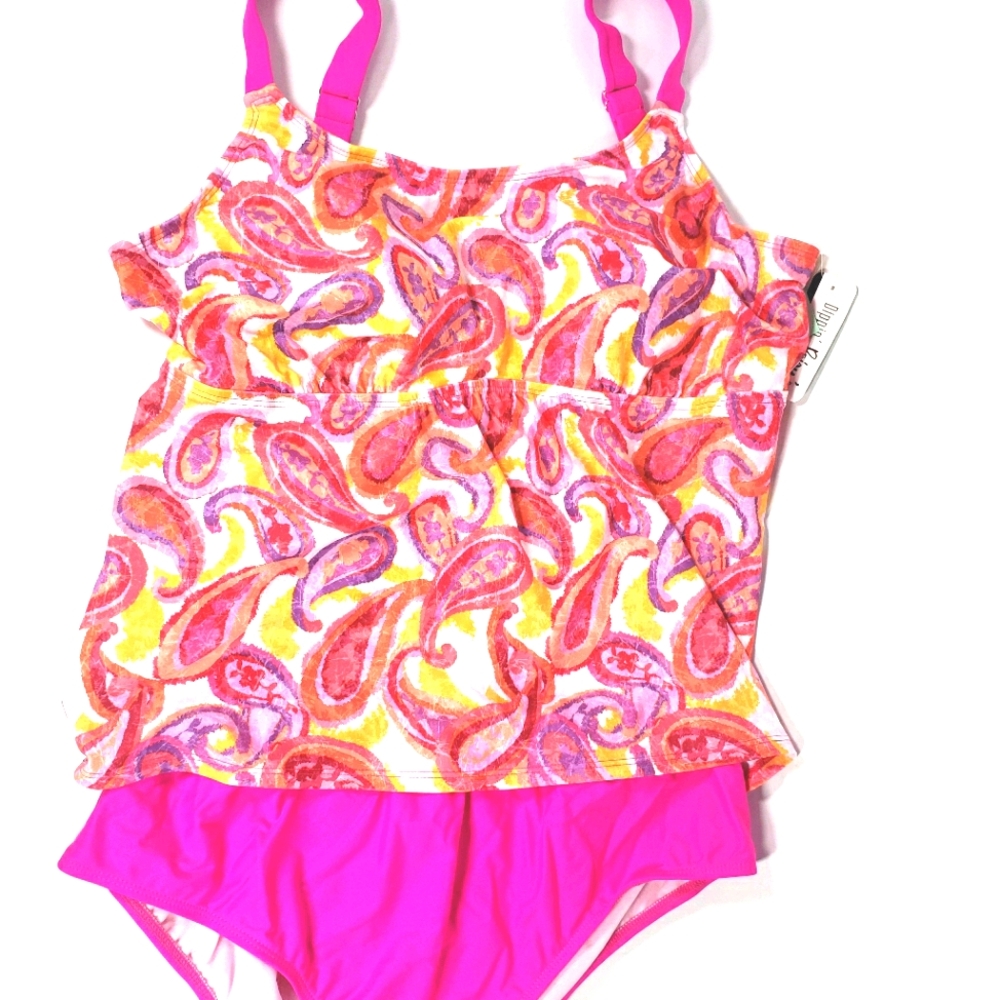 Pink Bathing Suit Tankini Size 20 Dippin Daisy's